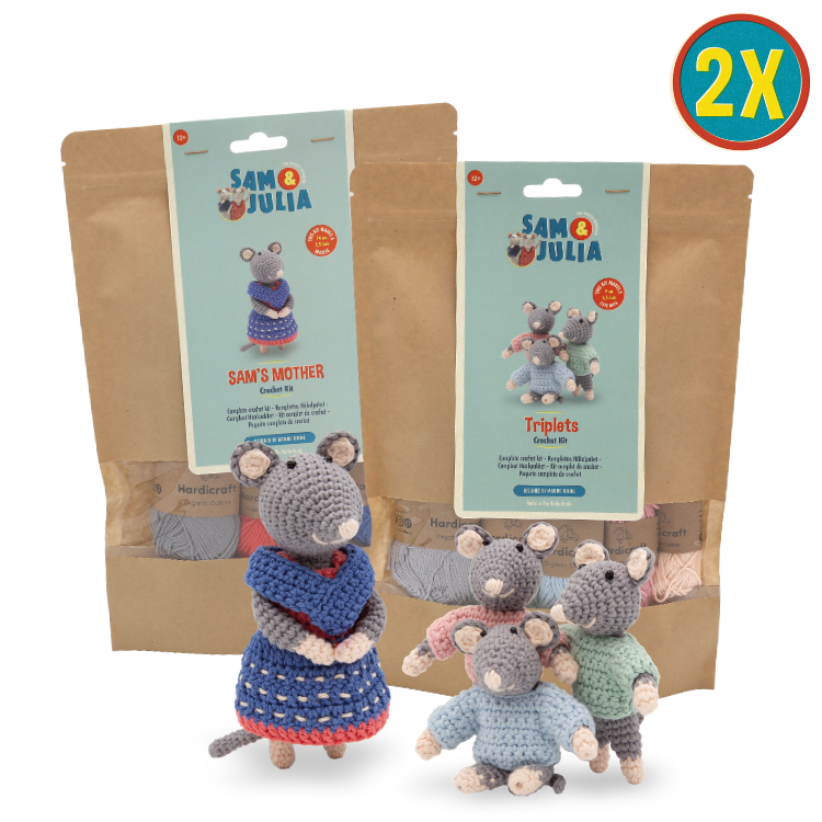 Pack de Crochet – La Madre de Sam y los Trillizos
