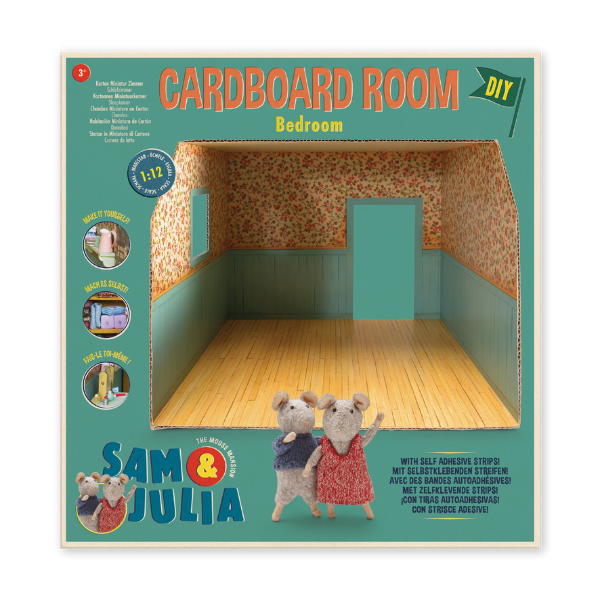 Habitación Miniatura de Cartón – Dormitorio