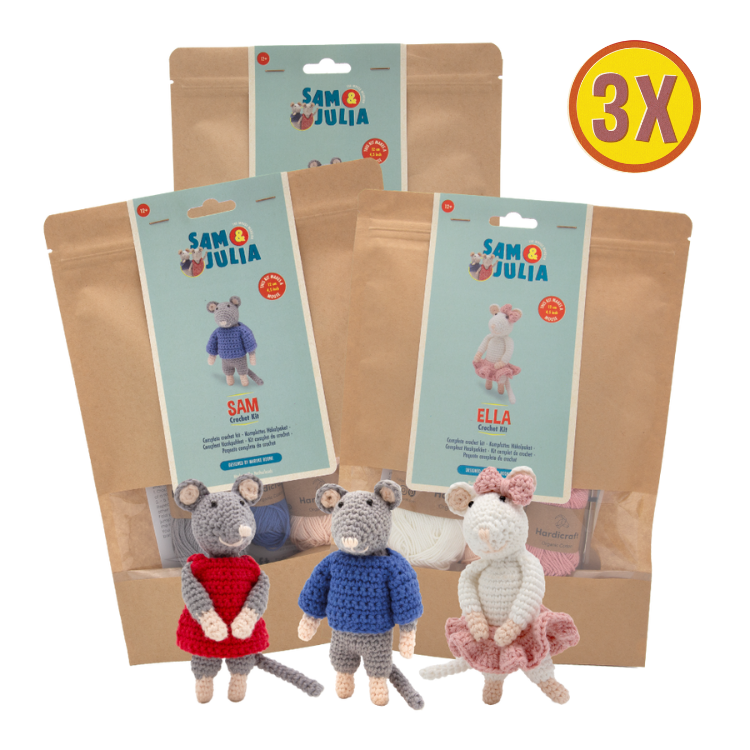Sam, Julia & Ella - Pack de Crochet