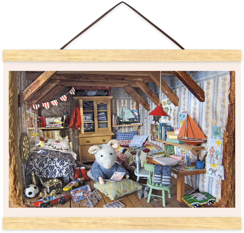 Cartel con marco de madera magnético - La Habitación de Sam