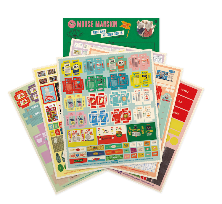 Decoración papel - Cocina y tienda