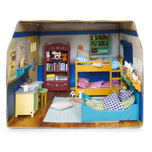 Cargar imagen en el visor de la galería, Habitación Miniatura de Cartón - Dormitorio Infantil
