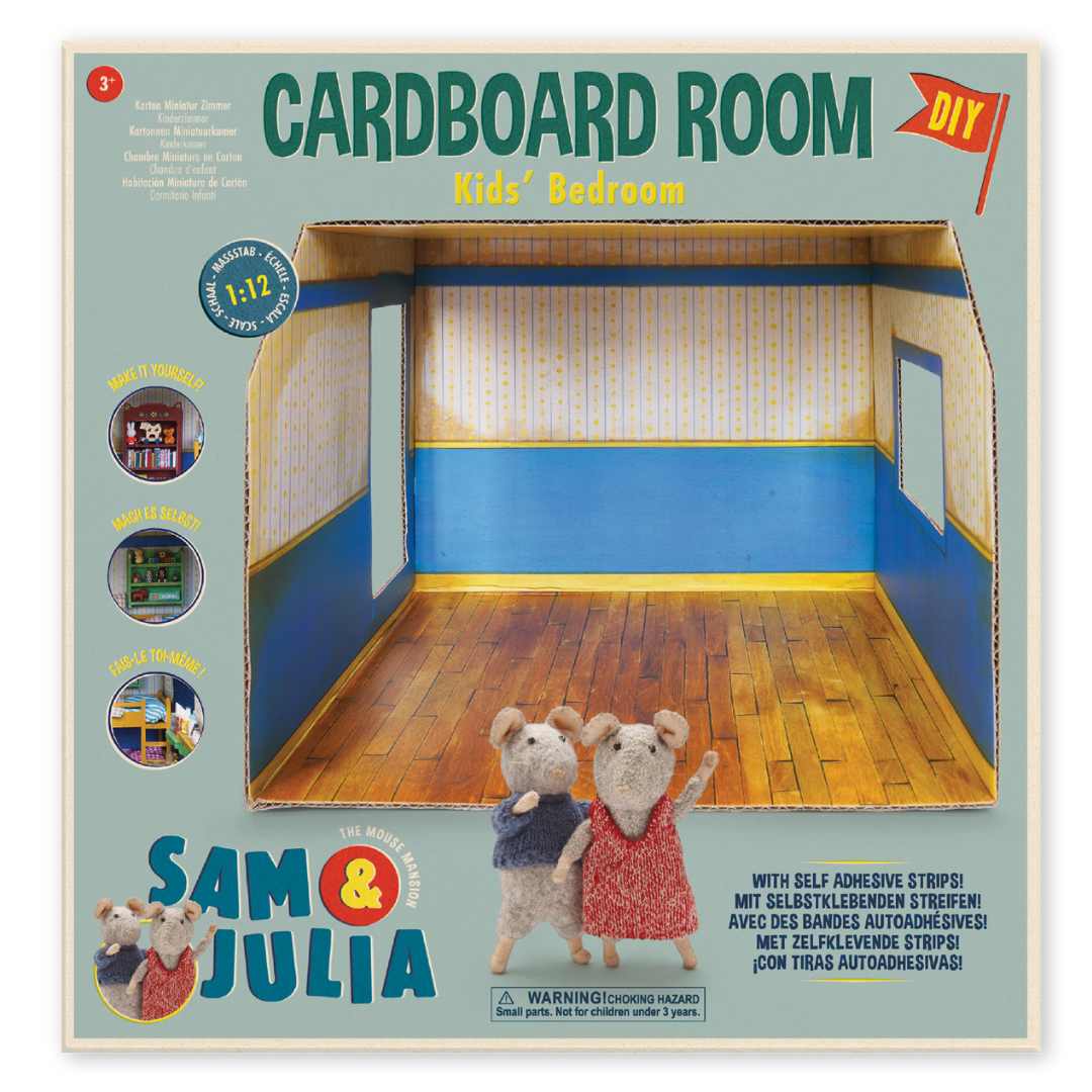 Habitación Miniatura de Cartón - Dormitorio Infantil