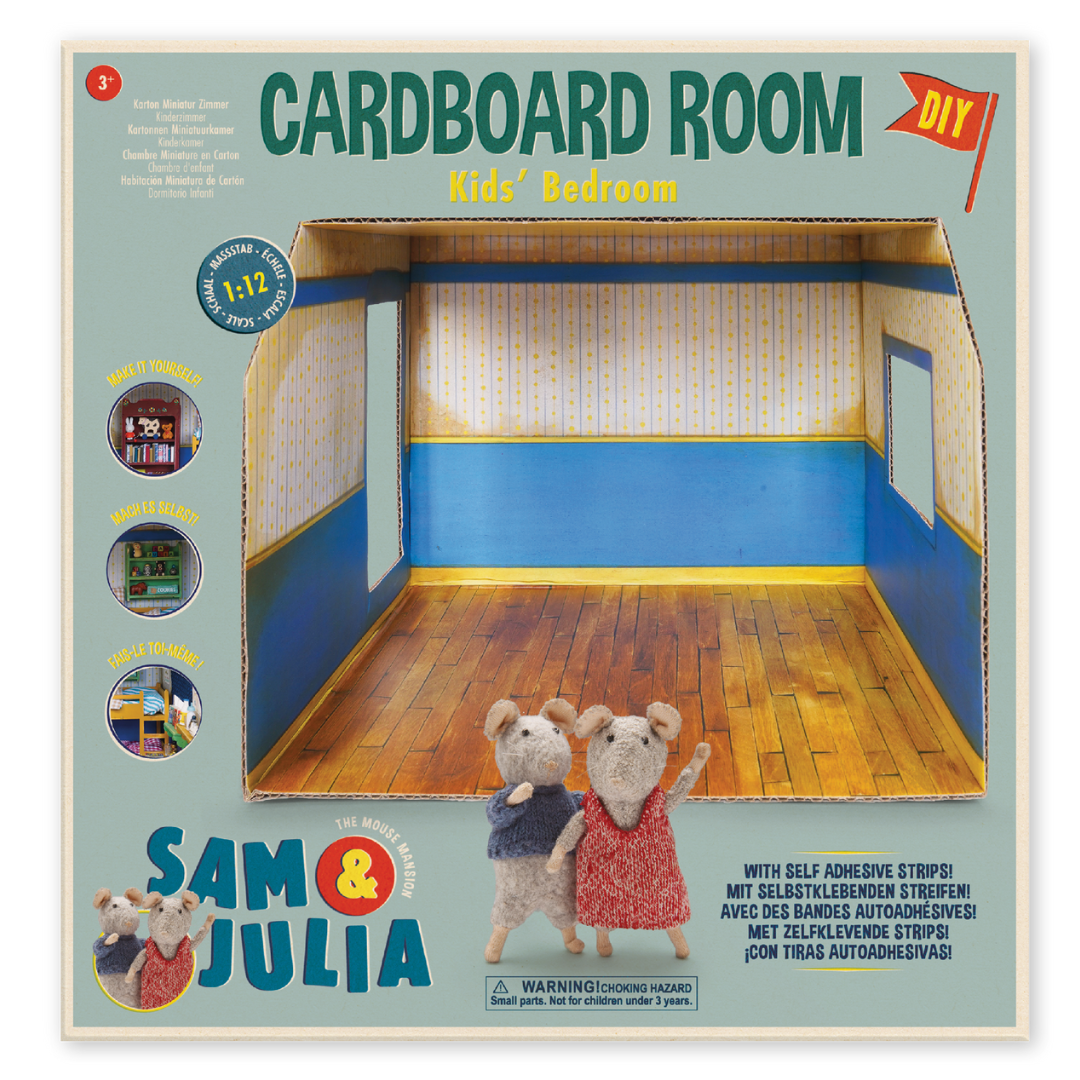 Habitación Miniatura de Cartón – Dormitorio Infantil