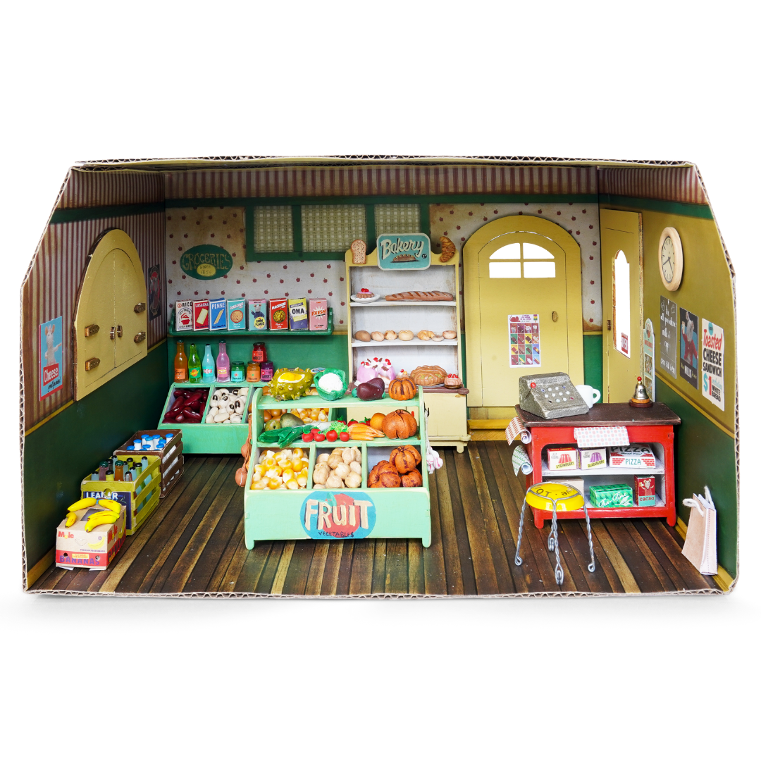Habitación Miniatura de Cartón - Tienda