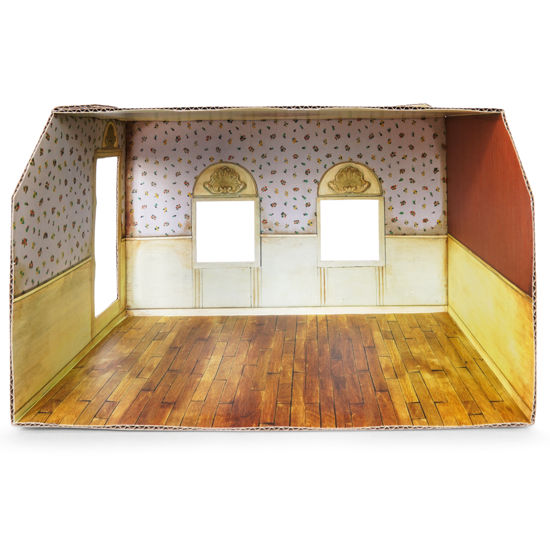 Habitación Miniatura de Cartón – Sala de Estar