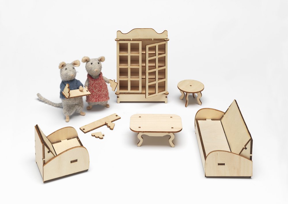 Completo kit de manualidades para crear un mini salón