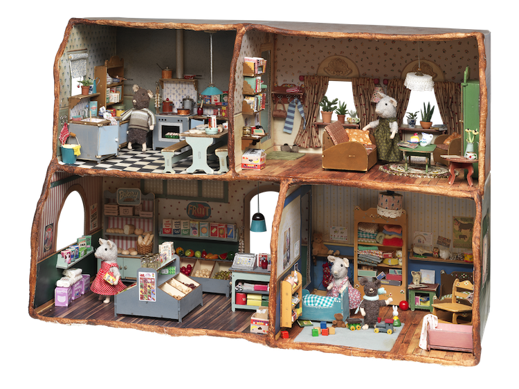 Casa de muñecas de carton