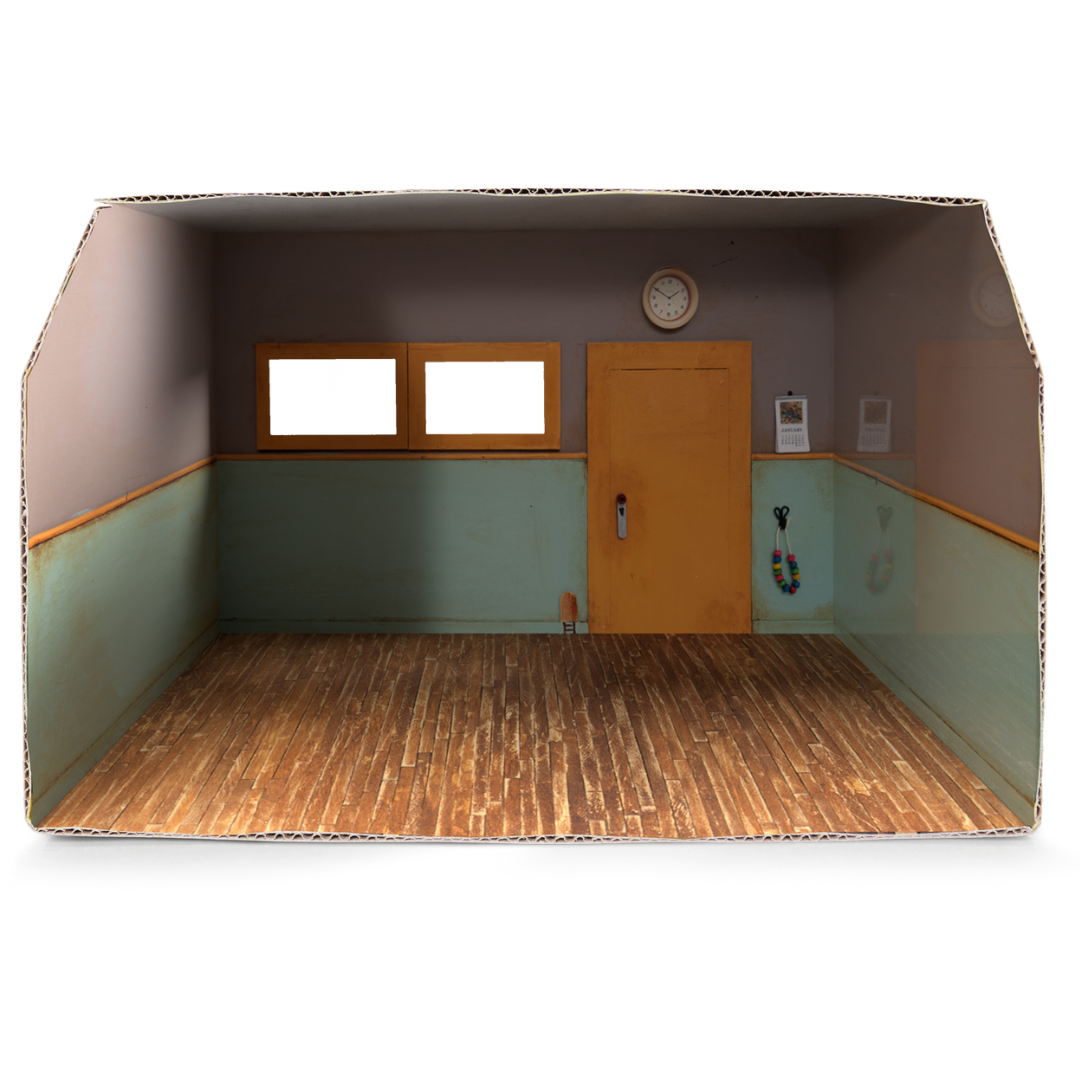 Habitación Miniatura de Cartón – Clase